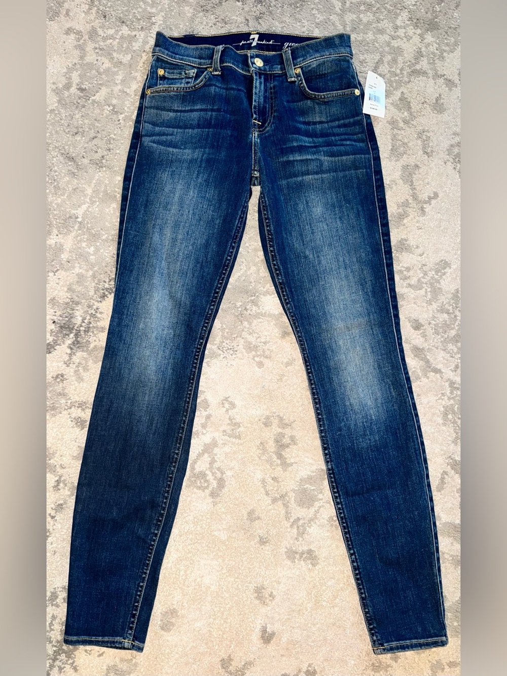 7 For All Mankind Dark Blue Skinny Jeans NWT